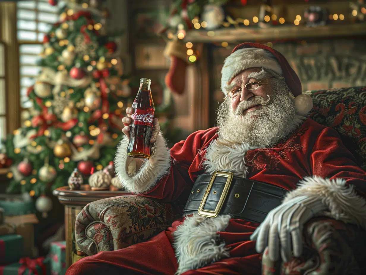 Origine du Père Noël Vert : impact de Coca Cola sur le mythe festif