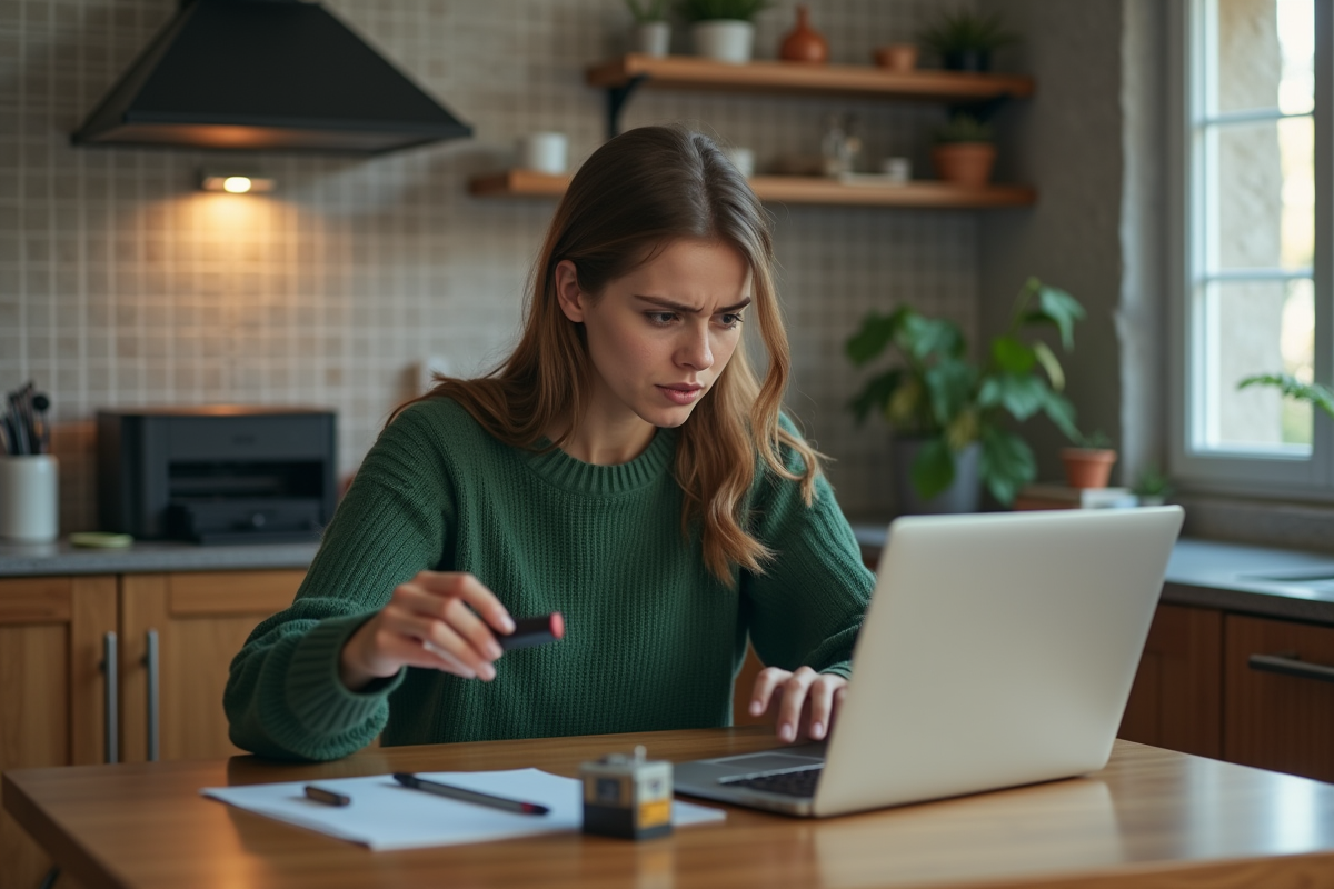 Femme espagnole comparant prix d