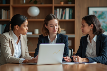Groupe de professionnels en réunion d'affaires